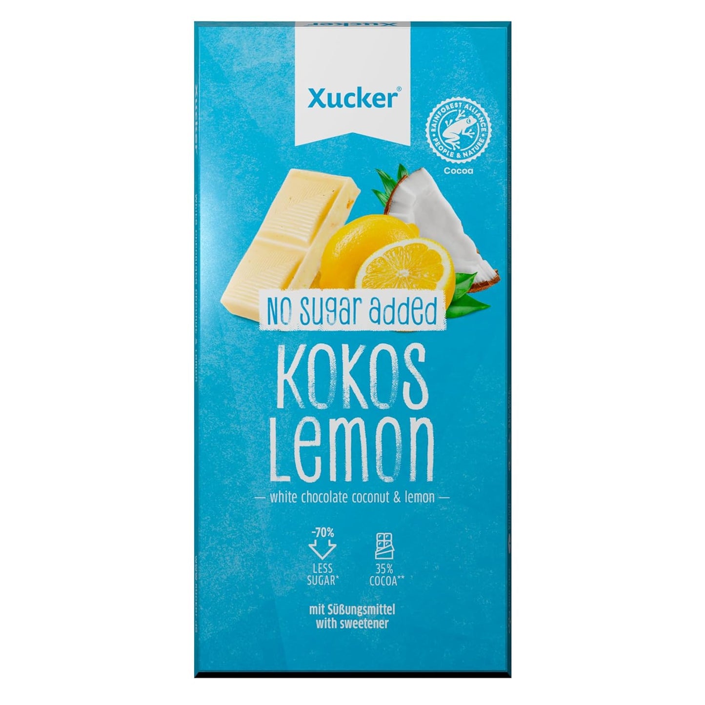 თეთრი შოკოლადი ქოქოსით, შაქრის შემცვლელით (Xylitol)