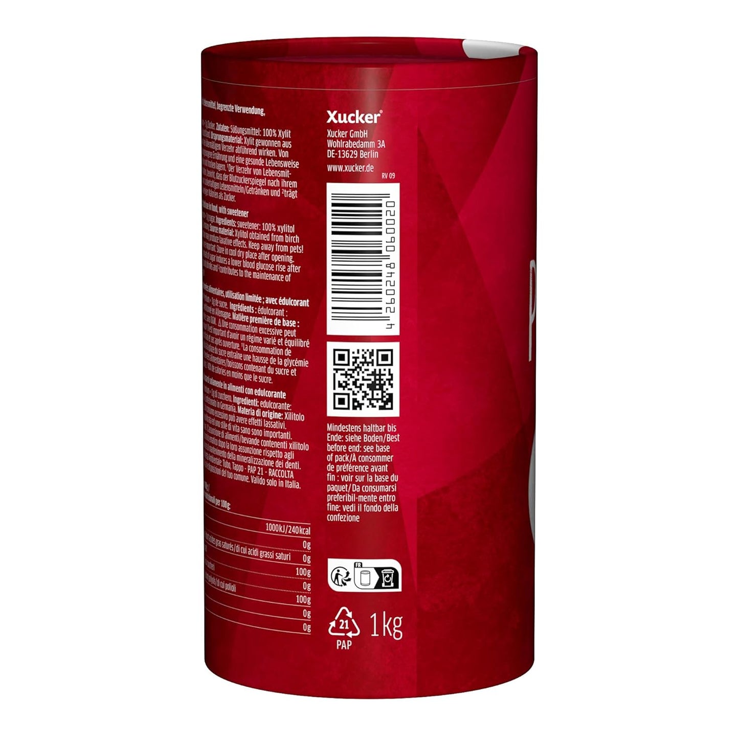 ქსილიტოლი - შაქრის შემცვლელი Xucker Premium